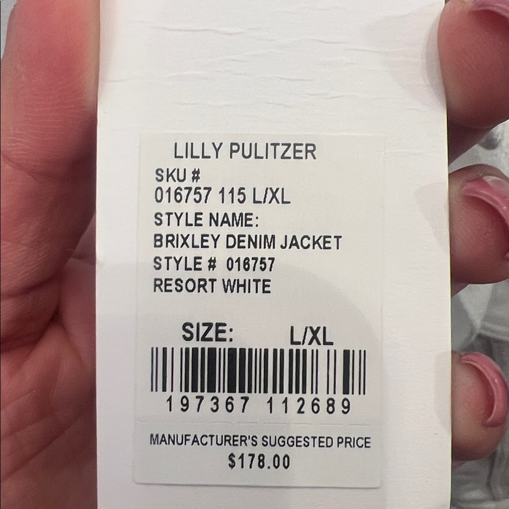 Lilly Pulitzer Bright White Denim Jacket - Picture 5 of 5